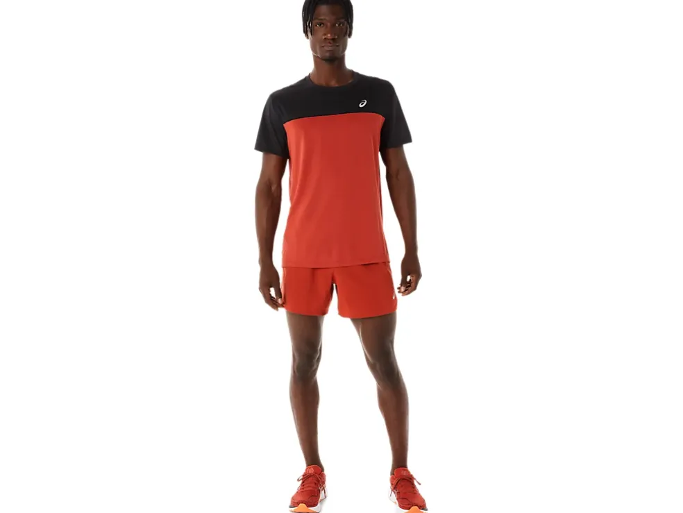 New ASICS MEN ROAD 5IN SHORT Spice Latte