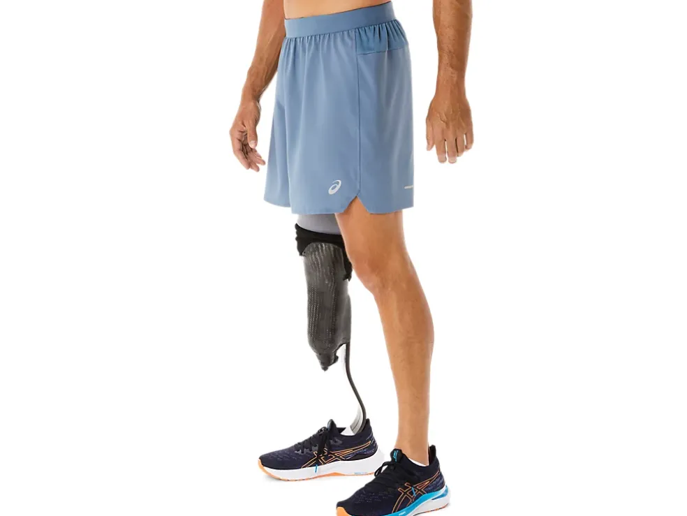 Best Sale ASICS MEN ROAD 7IN SHORT Steel Blue