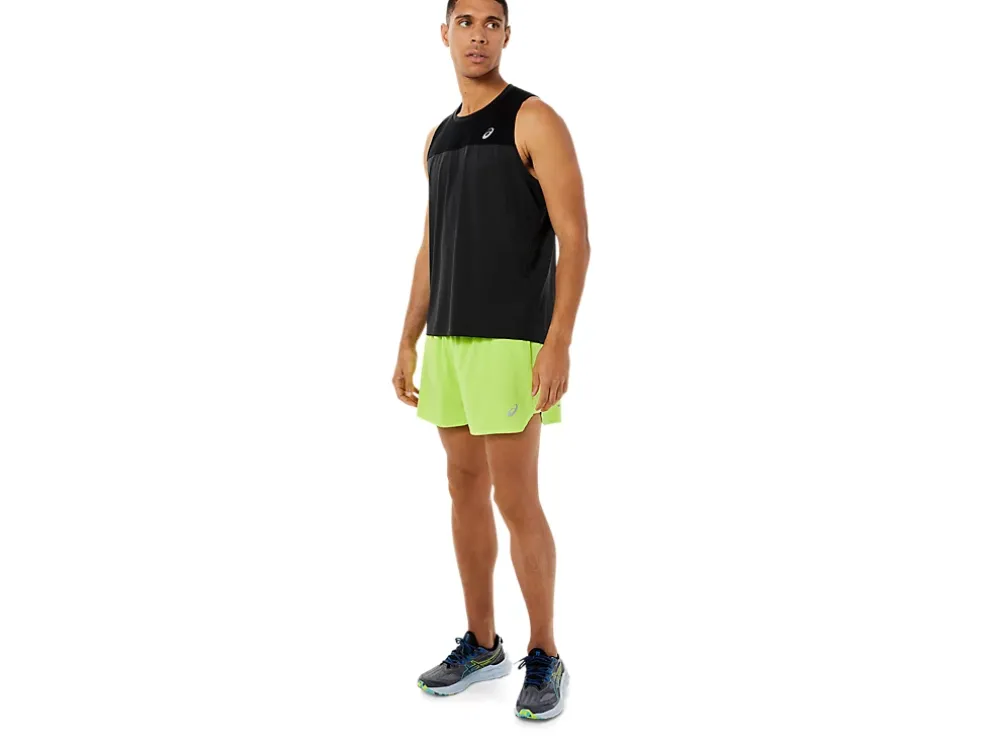 Outlet ASICS MEN ROAD 5IN SHORT Hazard Green