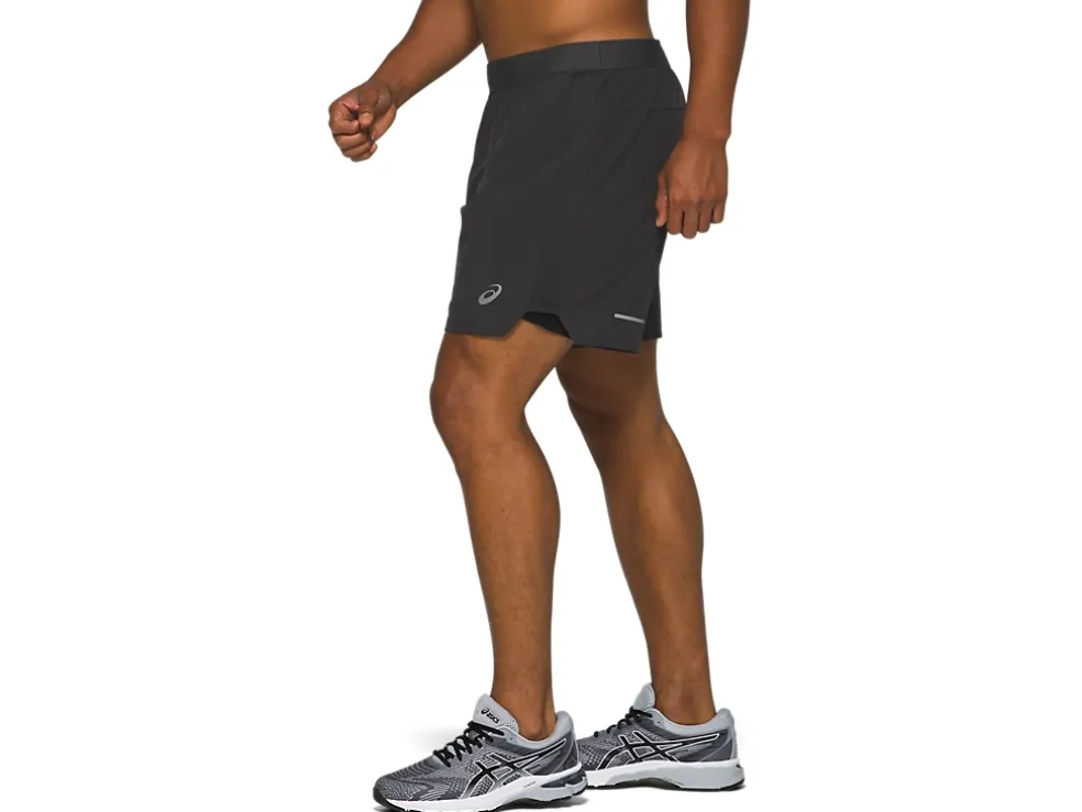 Online ASICS MEN ROAD 2-N-1 7IN SHORT Graphite Grey