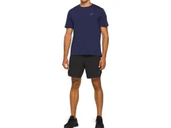 New ASICS MEN ROAD 2-N-1 7IN SHORT Performance Black