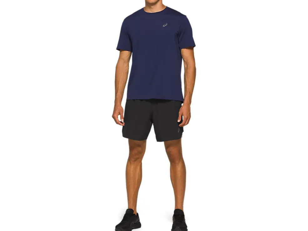 New ASICS MEN ROAD 2-N-1 7IN SHORT Performance Black