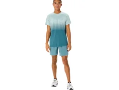 Hot ASICS MEN ROAD 2-N-1 7IN SHORT Foggy Teal/Ocean Haze