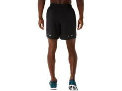 Shop ASICS MEN ROAD 2-N-1 7IN SHORT Performance Black/Carrier Grey