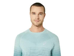 Clearance ASICS MEN SEAMLESS LONG SLEEVE TOP Ocean Haze/Foggy Teal