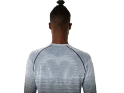 Outlet ASICS MEN SEAMLESS LONG SLEEVE TOP Performance Black/Carrier Grey