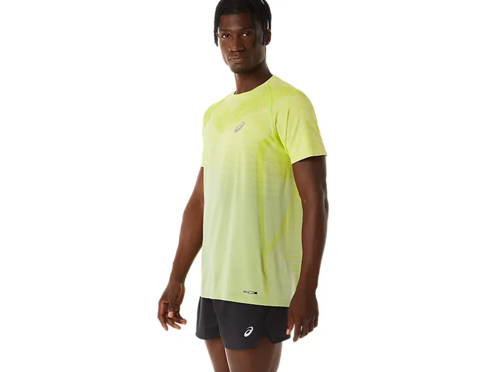 Cheap ASICS MEN SEAMLESS SHORT SLEEVE TOP Light Sage/Lime Zest