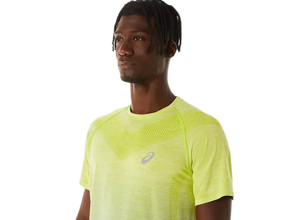 Cheap ASICS MEN SEAMLESS SHORT SLEEVE TOP Light Sage/Lime Zest
