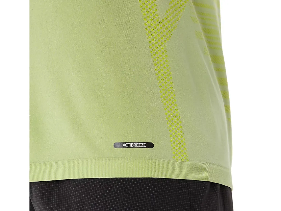 Cheap ASICS MEN SEAMLESS SHORT SLEEVE TOP Light Sage/Lime Zest