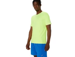 Outlet ASICS MEN SHORT SLEEVE HTHR TECH TOP Safety Yellow Heather