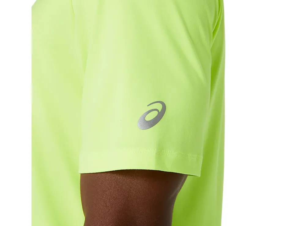 Outlet ASICS MEN SHORT SLEEVE HTHR TECH TOP Safety Yellow Heather