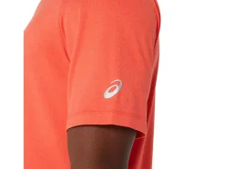 Discount ASICS MEN SHORT SLEEVE HTHR TECH TOP Red Snapper Heather