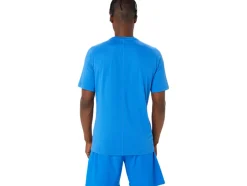 Online ASICS MEN SHORT SLEEVE HTHR TECH TOP Tuna Blue Heather