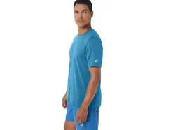 Fashion ASICS MEN SHORT SLEEVE HTHR TECH TOP Island Blue Heather