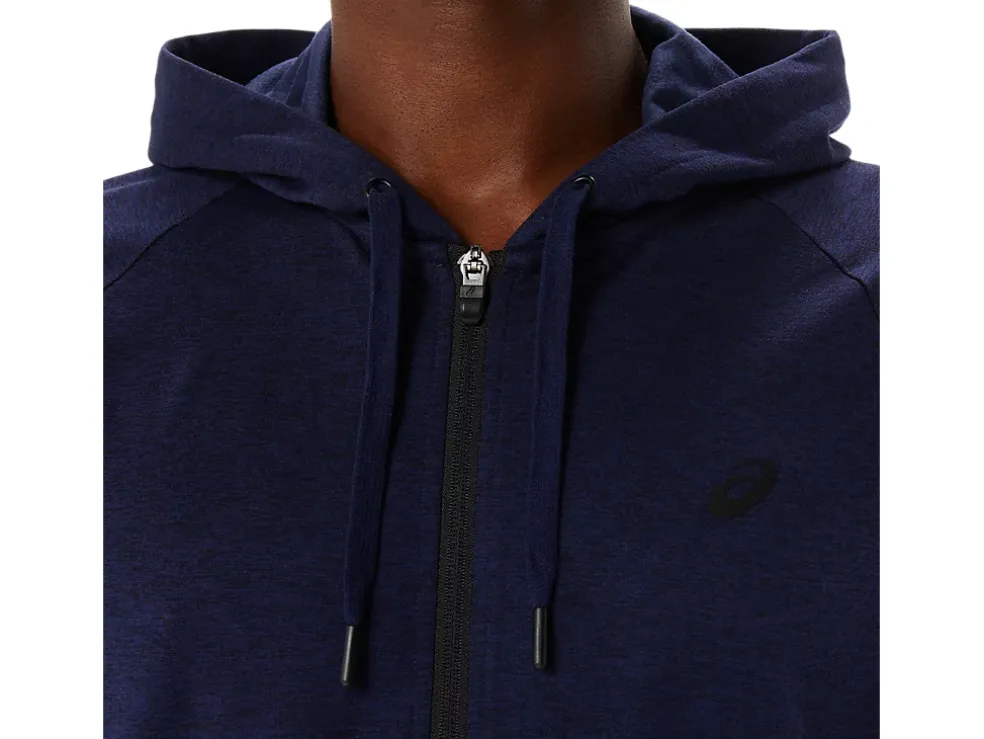 Outlet ASICS MEN TECH FULL ZIP HOODIE Peacoat/Perf Black