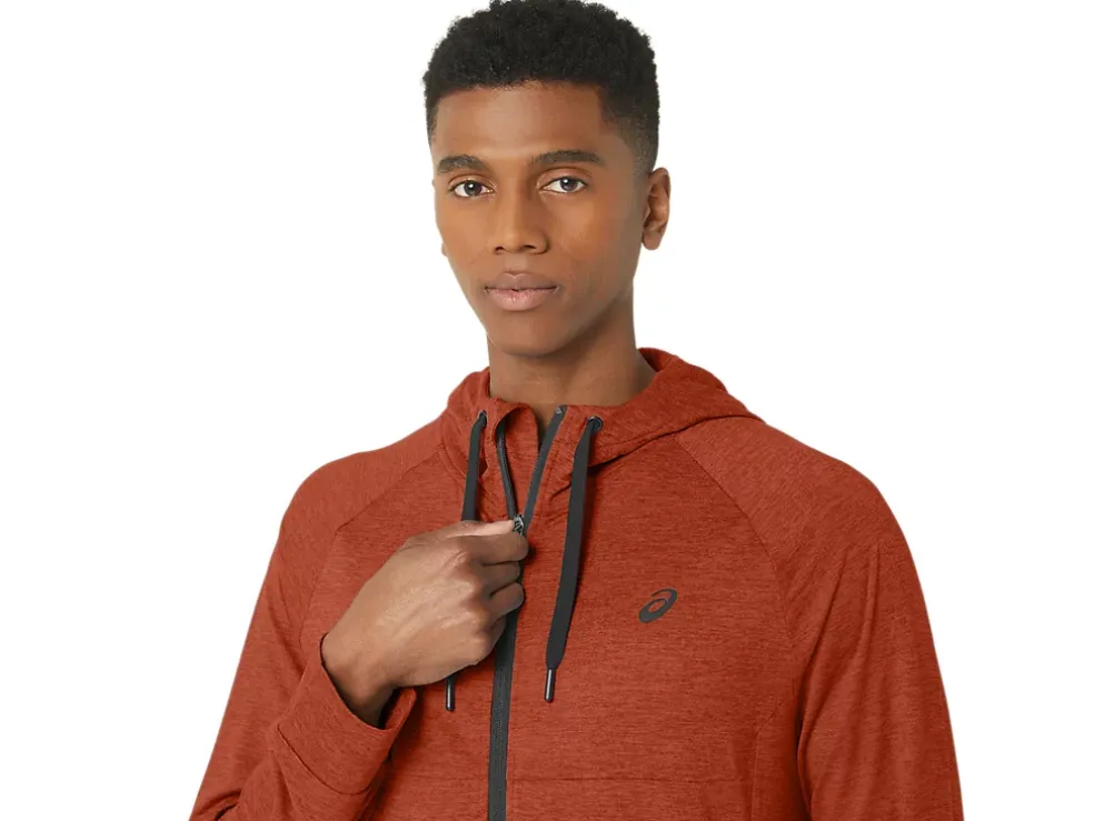 Hot ASICS MEN TECH FZ HOODIE 2.0 Spice Latte Spacedye