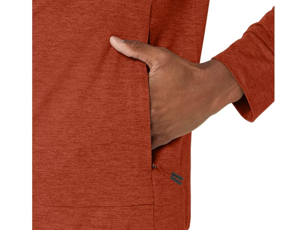 Hot ASICS MEN TECH FZ HOODIE 2.0 Spice Latte Spacedye