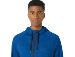 Fashion ASICS MEN TECH FZ HOODIE 2.0 Tuna Blue Spacedye