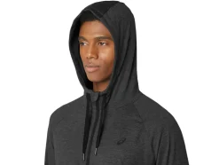 Fashion ASICS MEN TECH FZ HOODIE 2.0 Graphite Grey Spacedye