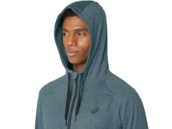 Outlet ASICS MEN TECH FZ HOODIE 2.0 Foggy Teal Spacedye