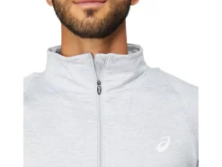 Hot ASICS MEN THERMOPOLIS QUARTER ZIP Light Grey Heather