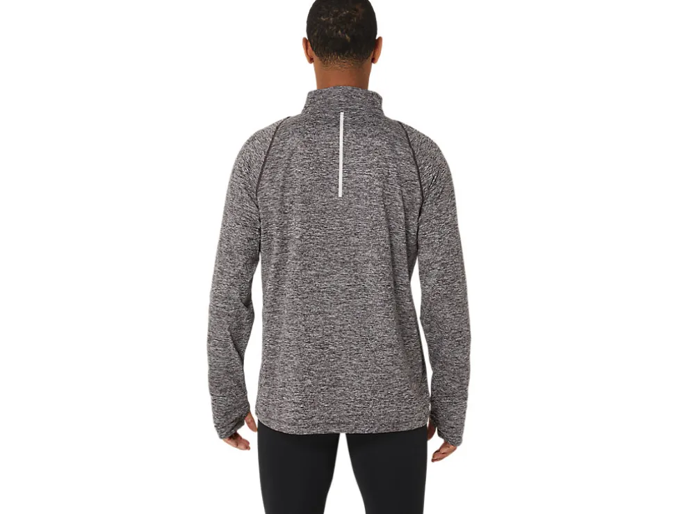 Discount ASICS MEN THERMOPOLIS QUARTER ZIP Dark Auburn Heather