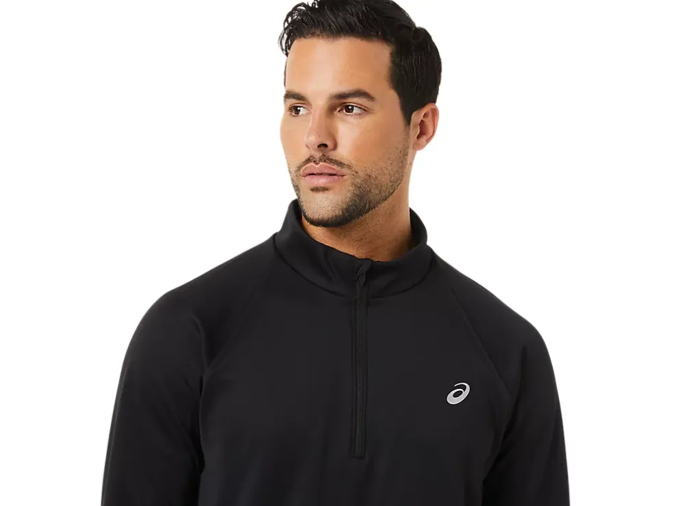 Cheap ASICS MEN THERMOPOLIS WINTER 1/2 ZIP Performance Black