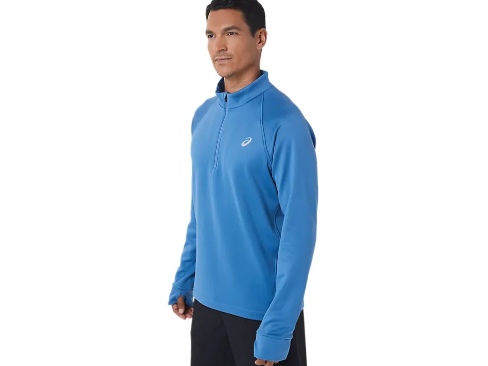 Cheap ASICS MEN THERMOPOLIS WINTER 1/2 ZIP Azure