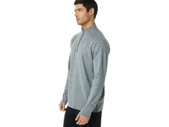 Cheap ASICS MEN TRAIN SANA 1/2 ZIP Dark Grey Heather