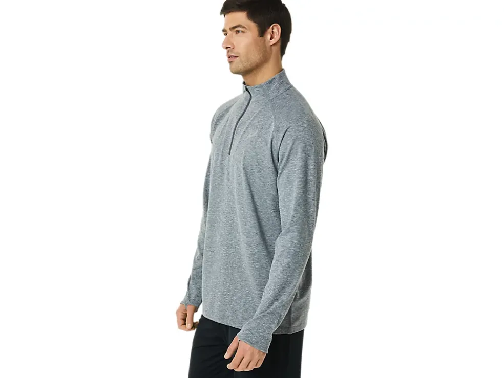 Cheap ASICS MEN TRAIN SANA 1/2 ZIP Dark Grey Heather