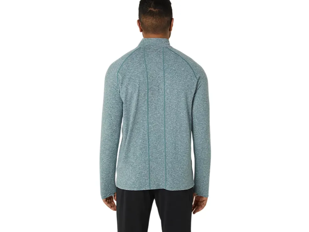Best ASICS MEN TRAIN SANA 1/2 ZIP Foggy Teal Heather