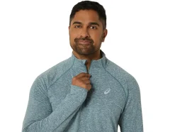 Best ASICS MEN TRAIN SANA 1/2 ZIP Foggy Teal Heather