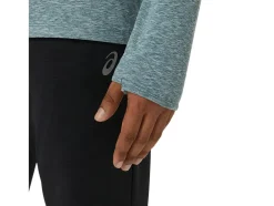 Best ASICS MEN TRAIN SANA 1/2 ZIP Foggy Teal Heather