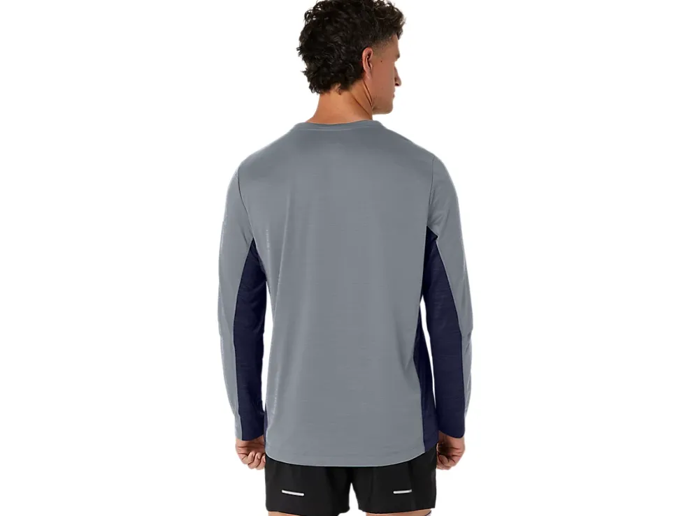 Discount ASICS MEN TRAIN SANA LONG SLEEVE Sheet Rock/Peacoat