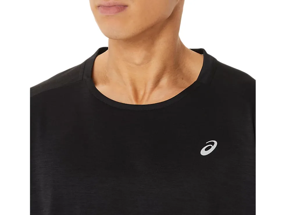 Shop ASICS MEN TRAIN SANA SHORT SLEEVE Performance Black/Sheet Rock