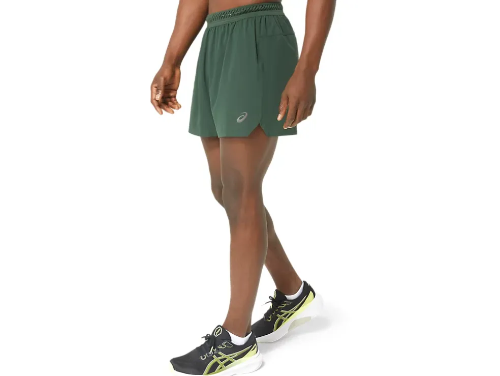 Cheap ASICS MEN VENTILATE 5IN SHORT Rain Forest