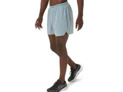 New ASICS MEN VENTILATE 5IN SHORT Light Steel