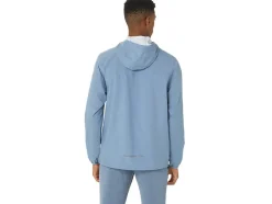 Discount ASICS MEN WATERPROOF JACKET Steel Blue/Carrier Grey