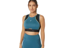Best ASICS MESH PANEL TRAINING BRA Gloomy Sea