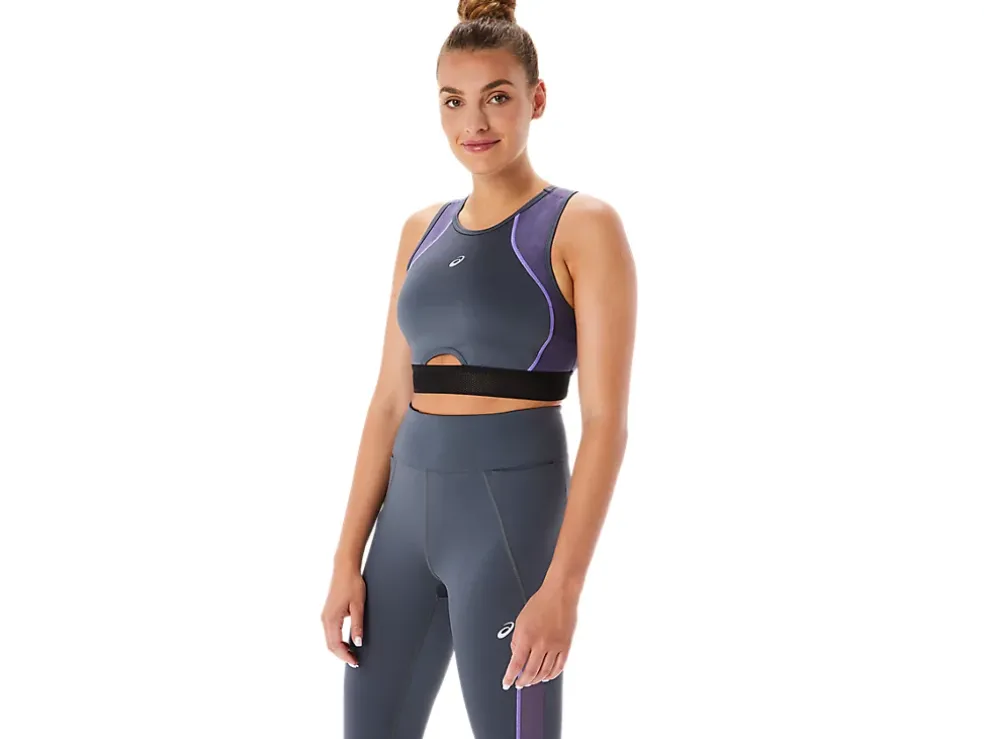 Online ASICS MESH PANEL TRAINING BRA Carrier Grey