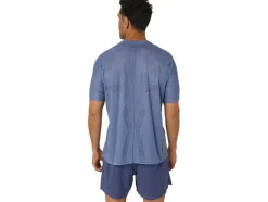 Outlet ASICS METARUN SHORT SLEEVE TOP Denim Blue