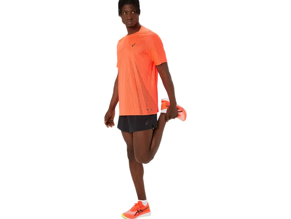 Cheap ASICS METARUN SHORT SLEEVE TOP Sunrise Red