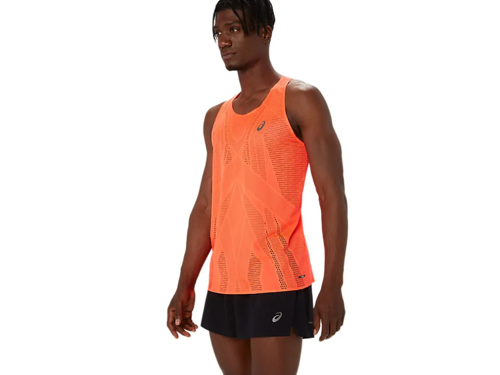 Discount ASICS METARUN SINGLET Sunrise Red