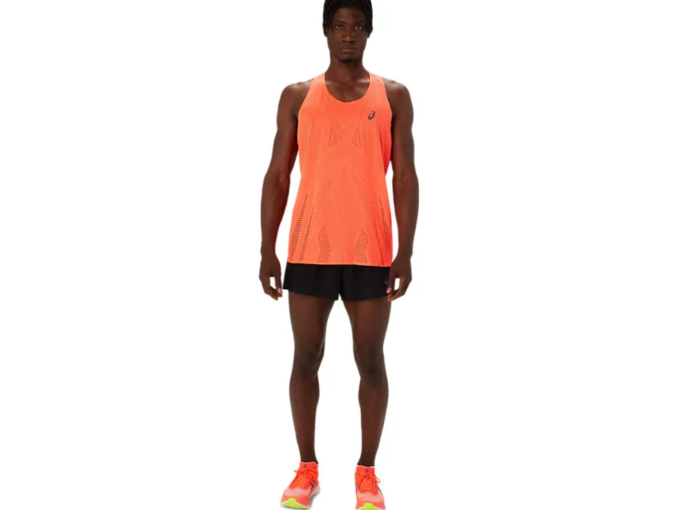 Discount ASICS METARUN SINGLET Sunrise Red