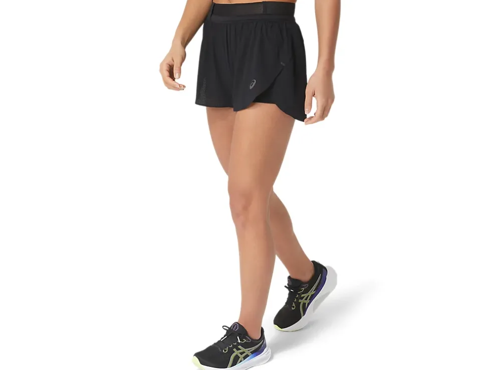 Hot ASICS METARUN SPLIT SHORT Performance Black