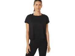 Fashion ASICS MOVEKOYO JACQUARD SHORT SLEEVE TOP Performance Black