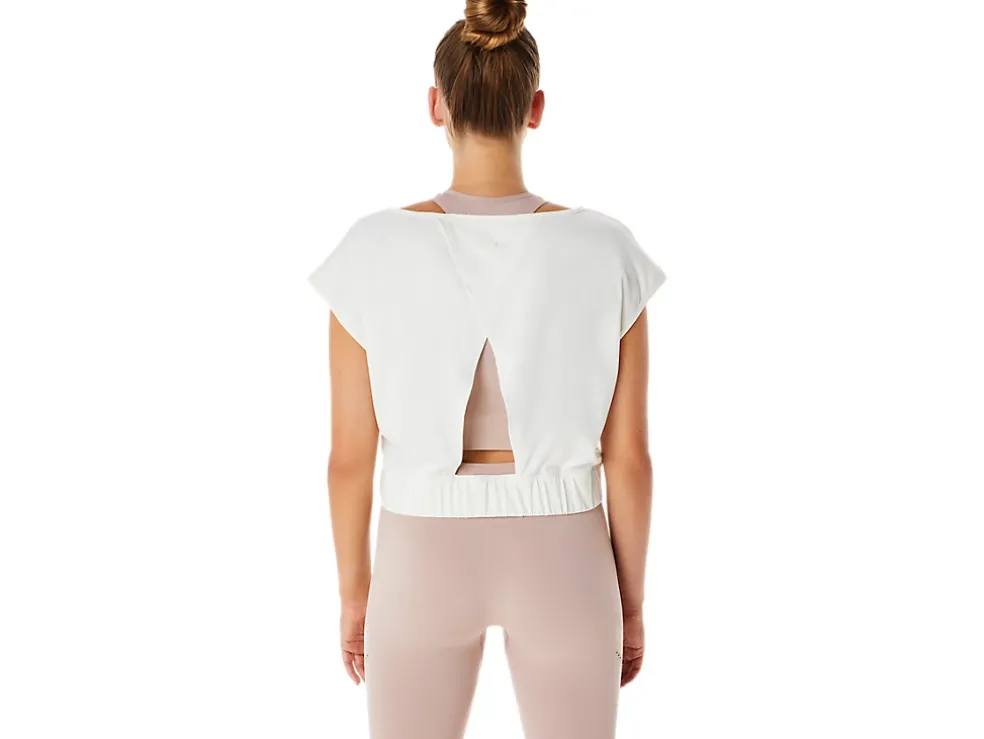 Shop ASICS NAGINO FLEX SHORT SLEEVE TOP Cream
