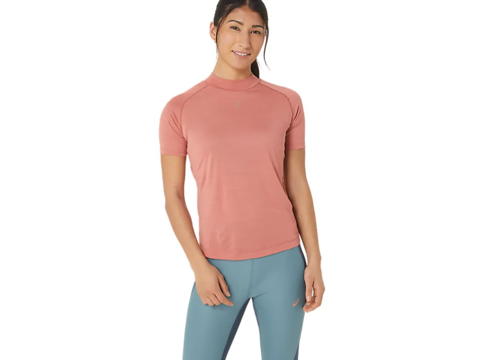Hot ASICS NAGINO RUN SHORT SLEEVE TOP Light Garnet