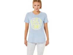 Best ASICS NEW STRONG 92 GRAPHIC TEE Mist/Glow Yellow