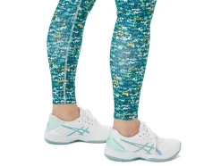 Hot ASICS NEW STRONG 92 PRINTED TIGHT Tennis Japan Brushed Aop Soothing Sea